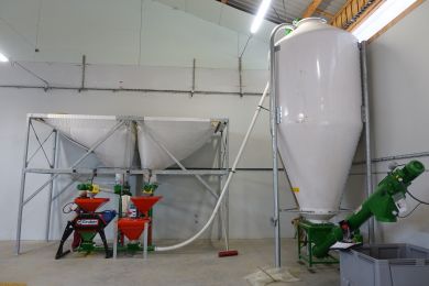 biomass, potatoes, salmon feed on sea farms feed mixtures, corn pulses, poppy, meat and bone meal, cereals fruit, rape, straw, soya, scrap grass seed vegetable, cabbage, agriculture, Stanislav Rataj, Rataj as, conveyor, screw conveyor, spiral snail