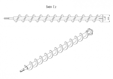 Šnek pro bioplynové stanice typ č.2