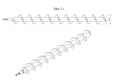 Šnek pro bioplynové stanice typ č.4